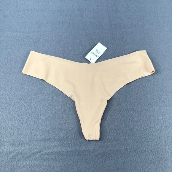 Airie Women's Size Small Panty Thong Tanga Beige New With Tags - Picture 1 of 9